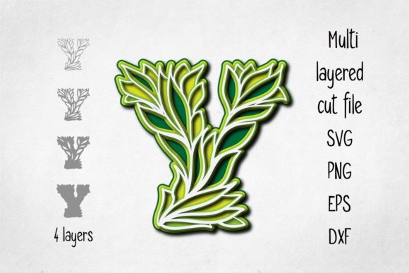 3D Layered Alphabet Letter Y: A Versatile Design for Modern Creative Projects