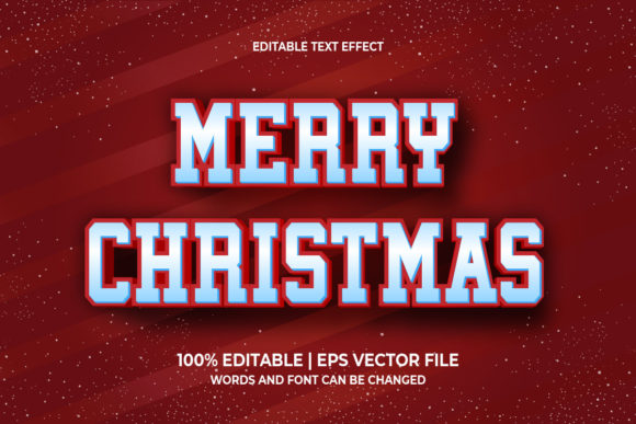 3D Merry Christmas Text Effect
