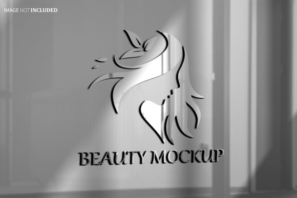 Beauty Metallic 3d Wall Logo Mockup Psd