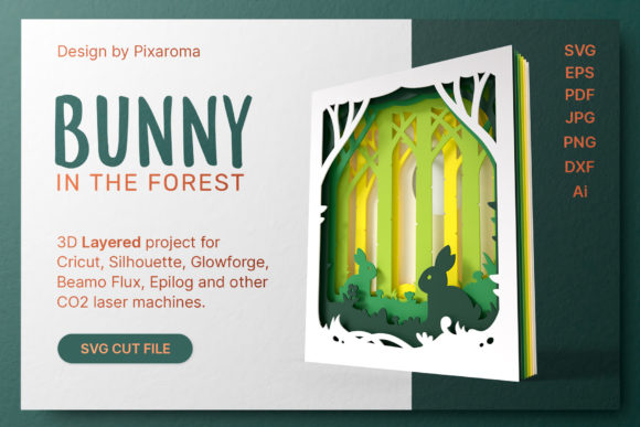Bunny in the Forest 3D Layered