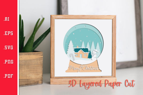 Christmas Snowball 2 - 3D Paper Cut