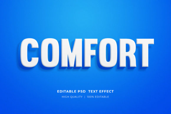 Comfort 3D Editable Style Text Effect