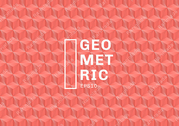 Elevate Your Visual Identity with Abstract 3D Coral Color Polygon Patterns
