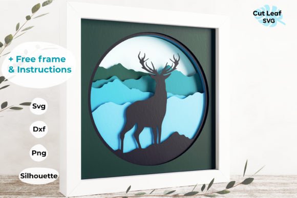 Evaluating the 3D Deer Shadow Box, Mountains, Nature Design for Home Decor Projects