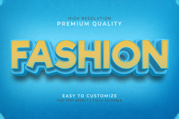 Fashion 3D Text Effect Mockup PSD