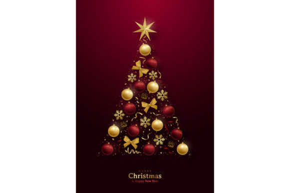 Greeting Card with 3d Christmas Tree