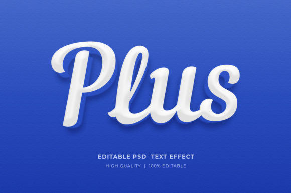Plus Editable 3d Text Style Effect