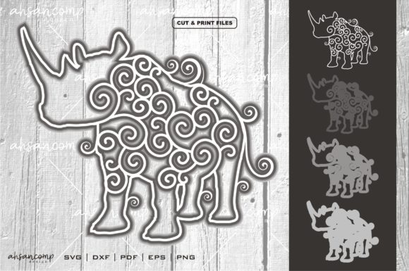 Rhino Vector SVG 3D Layered 1: Unlocking Depth in Digital Design