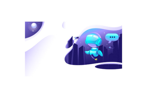 Robotic Chat 3d Illustration
