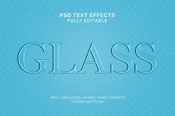 Text Effect - Glass 3d Style Text Effect