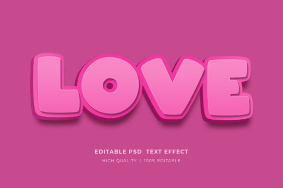 Transform Your Designs with the Love 3D Editable Style Text Effect